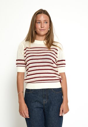 KENZANA - Apdrukāts T-krekls - cloud dancer pink shell stripe