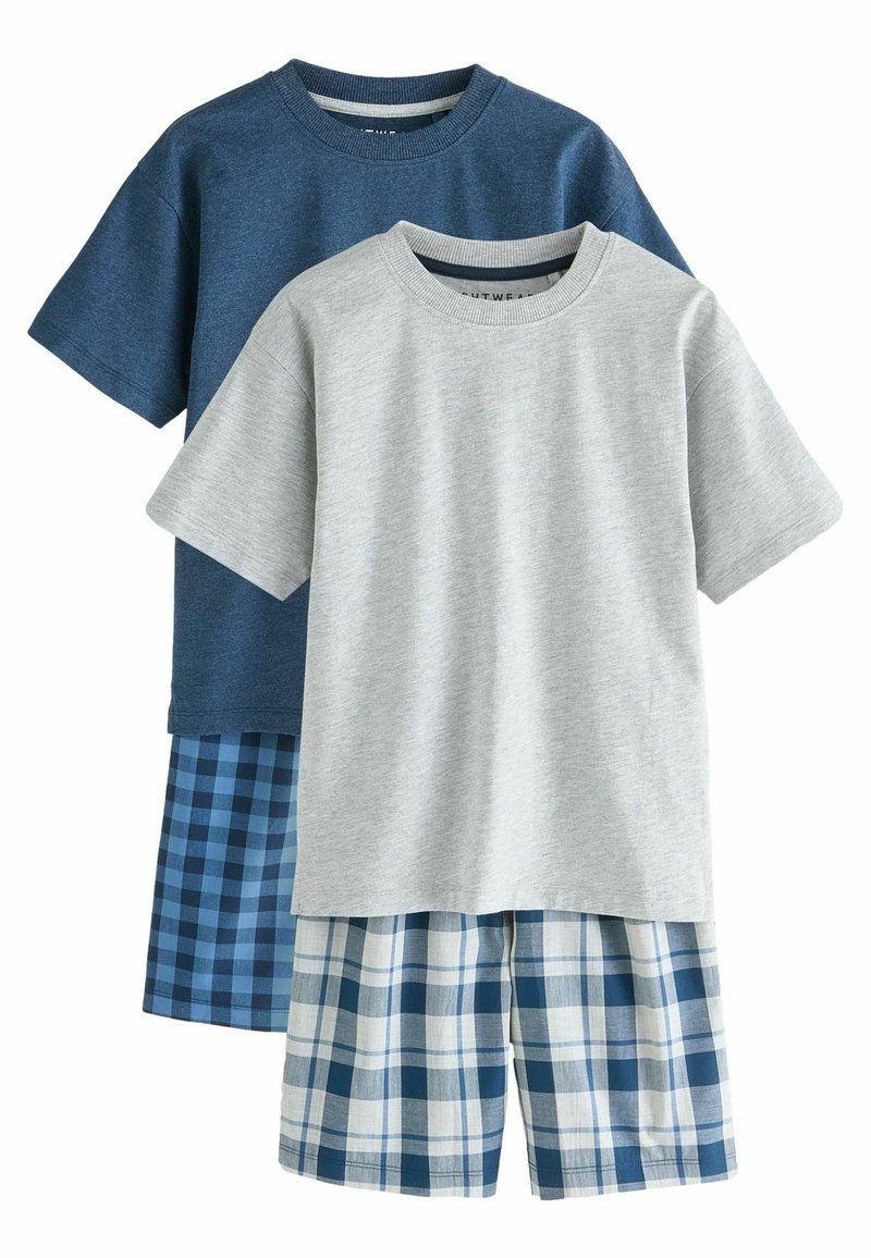 Next - CHECK 2 PACK  SET - Nachtwäsche Set - navy blue  grey, Vergrößern
