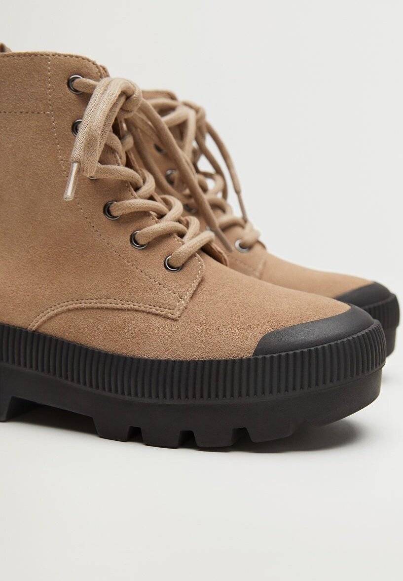 bottines beige à lacets mango bottines beige à lacets mango