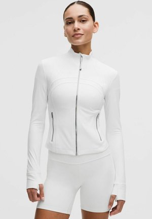 DEFINE CROPPED NULU� - Mikina so zipsom - white mirror/silver mirror silver