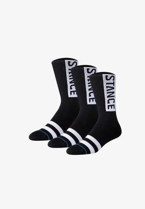 Stance, STANCE STANCE UNISEX SOCKEN, 3ER PACK - OG CREW, LOGO, CREW SOCKEN MIT STREIFEN OG CREW - Socks - schwarz