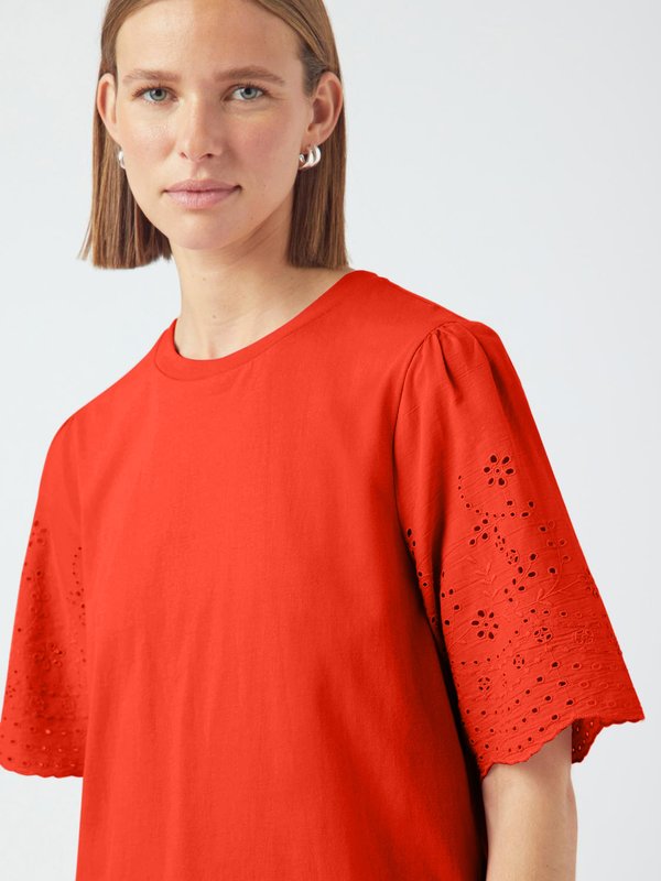 YASLEX SLEEVES - Basic T-shirt - cherry tomato3