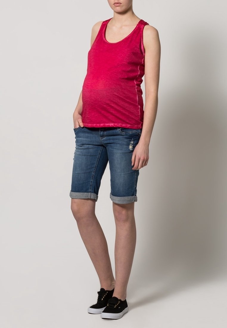 MAMALICIOUS Denim shorts - blue denim