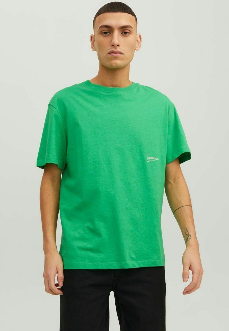 Jack & Jones CREW NECK Tshirt print island green/groen Zalando.nl