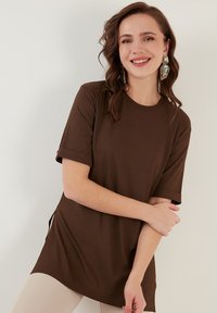 LELA - Slim Fit - Blouse - dark brown Image miniature 1