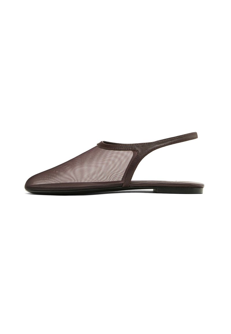Massimo Dutti - Slingback ballet pumps - berry, Enlarge