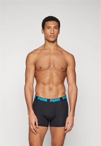 Puma EVERYDAY BASIC 2 PACK - Boxer alsónadrág - grey melange/speed blue
