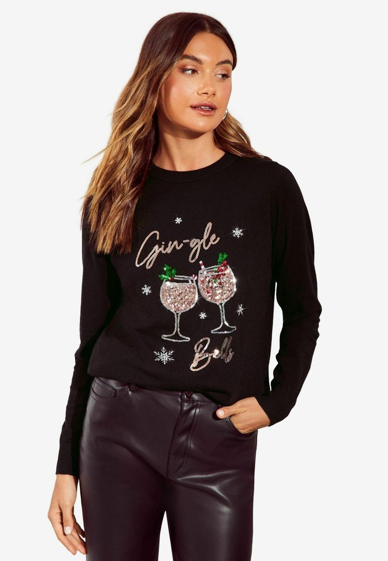 Friends Like These GINGLE BELL CHRISTMAS - Maglione - black