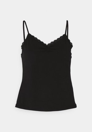 Anna Field, ORGANIC COTTON SET WITH LACE TRIM - Pizsama szett - black