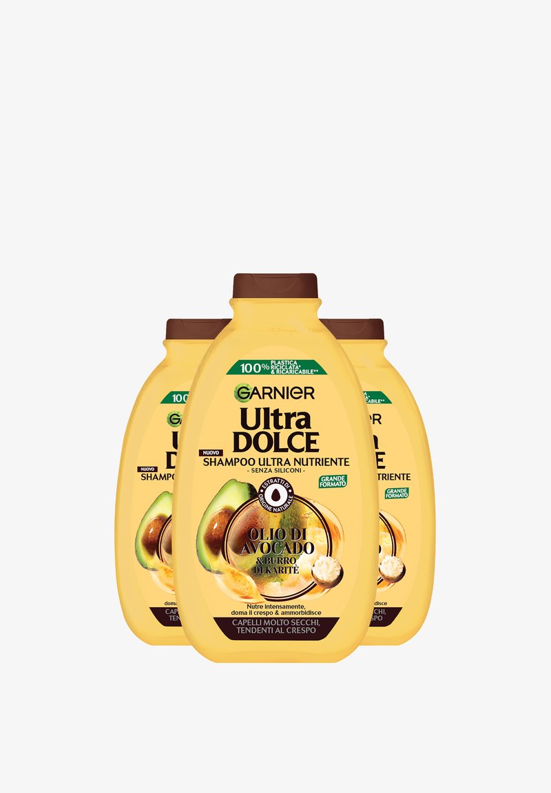 Garnier - ULTRA DOLCE ULTRA DOLCE AVOCADO E KARITÉ, SHAMPOO PER CAPELLI RICCI, MOSSI O CRESPI - 3 PACK - Shampoo, Ingrandire