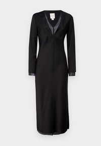 SHEER PANEL SHIFT MIDI DRESS - Etuikleid - black