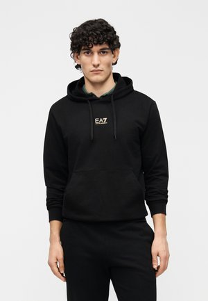 TRAIN CORE HOODIE UNISEX - Pulover s kapuco - black/gold-coloured