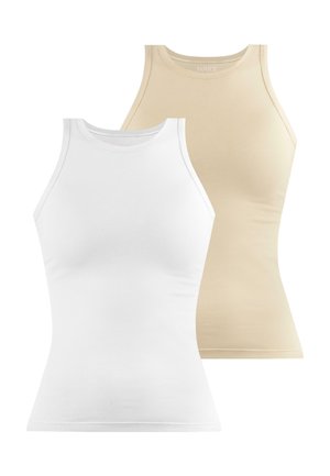 2 PACK - Top - beige weiß