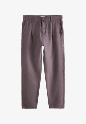Next, TAPERED FIT - 100% LINEN - Pantalones - mauve