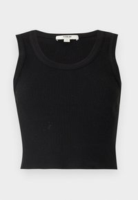 CROPPED POPPY TANK  - Top - black