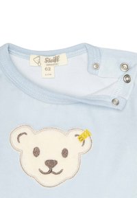 Sanetta STEIFF STRAMPLER BÄR LOGO DRUCKKNÖPFE - Pijama de bebé - hellblau