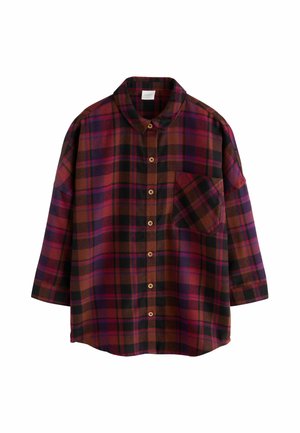 Next, CHECK SHIRT - Skjortebluser - purple chocolate