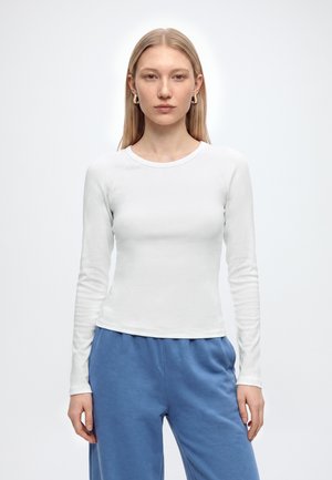 Hollister Co., CREW RAGLAN - Блуза с дълги ръкави - white