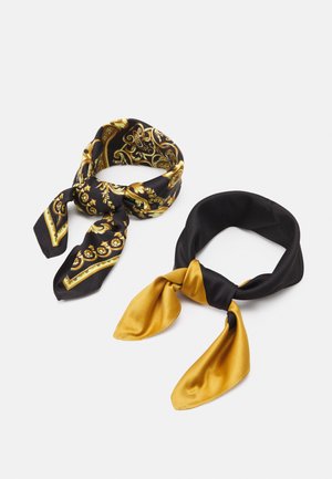 BANDANAS 2 PACK UNISEX - Skjerf - black/gold