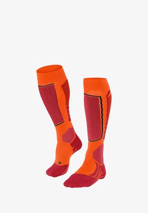 FALKE, SK2 SKIING - Knee high socks - flash orange