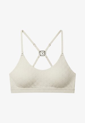 Calvin Klein Underwear, LIGHTLY LINED BRALETTE EMBOSSED EMBLEM - Toppe - ivory
