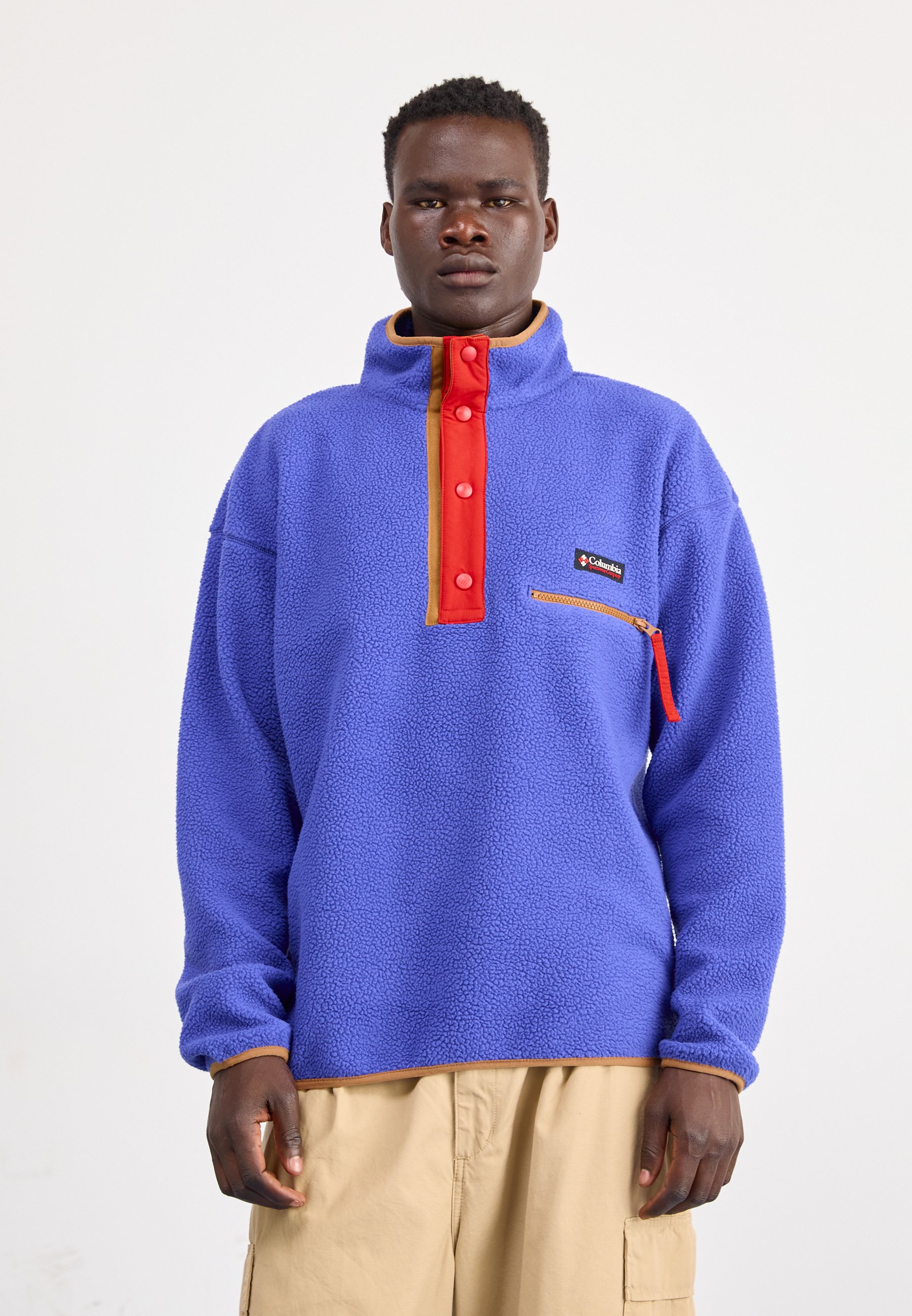 Columbia Pullover In Pile Per Uomo - Caldo, Comodo, Con Tasca A Cerniera