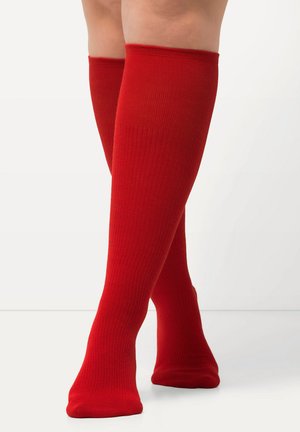 Ulla Popken COMPRESSIE - Kniekousen - neon red