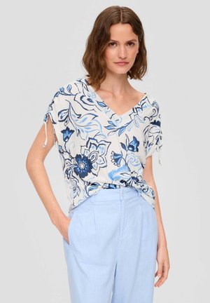 MIT BINDEDETAILS - T-shirt print - blau