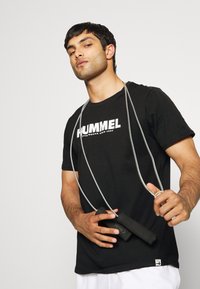 Hummel LEGACY 2 PACK - T-shirts print - black/grey melange