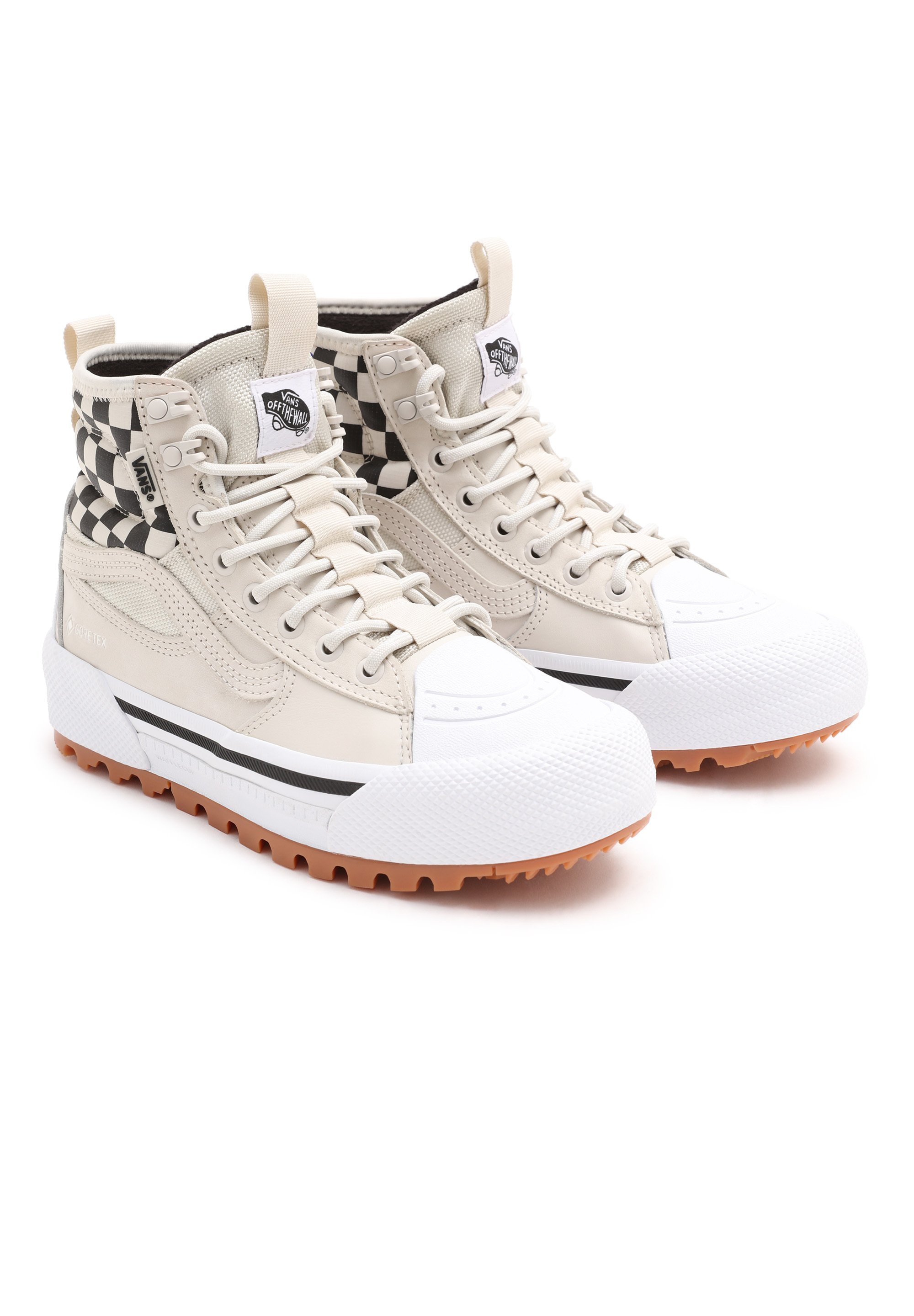 Vans SK8 HI GORE TEX MTE UNISEX - Sneakers hoog - (checkerboard)  truwht/blk/wit - Zalando.nl