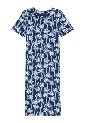 Stickad klänning - dark blue