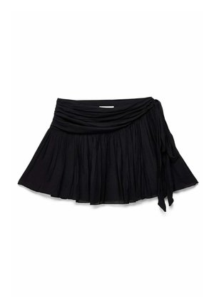 NA-KD, TIE KNOT MINI SKIRT - A-lijn rok - black