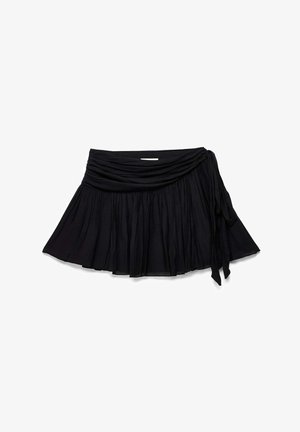 NA-KD, TIE KNOT MINI SKIRT - A-lijn rok - black