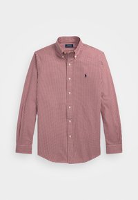 CUSTOM FIT GINGHAM STRETCH POPLIN SHIRT - Majica - classic wine/white