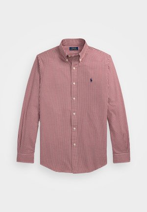 Polo Ralph Lauren CUSTOM FIT GINGHAM STRETCH POPLIN SHIRT - Camisa - classic wine/white