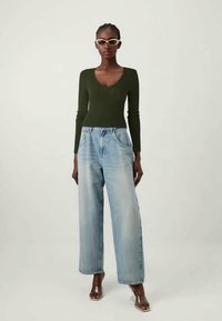 ONLY ONLKAYA VNECK SHORT - Camisola de manga comprida - rosin