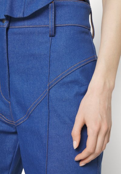Sara Battaglia HIGH WAISTED PANTS - Straight leg jeans - blue denim