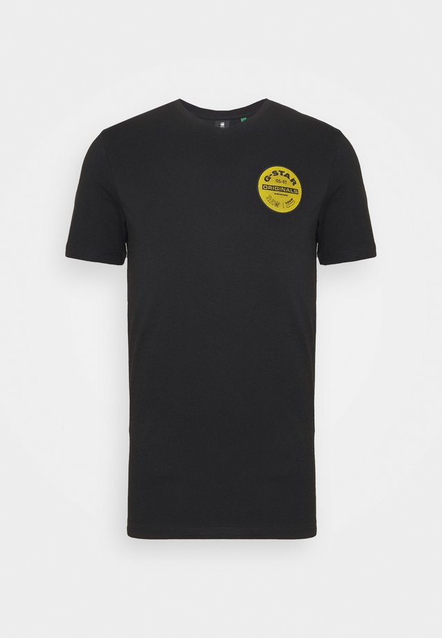 ORIGINALS LOGO SLIM ROUND SHORT SLEEVE - T-shirt imprimé - dk black