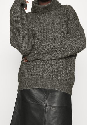 Maglione - mottled dark grey