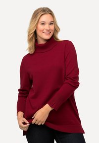 Ulla Popken ROLLKRAGEN BÜNDCHEN - Pullover - dark red