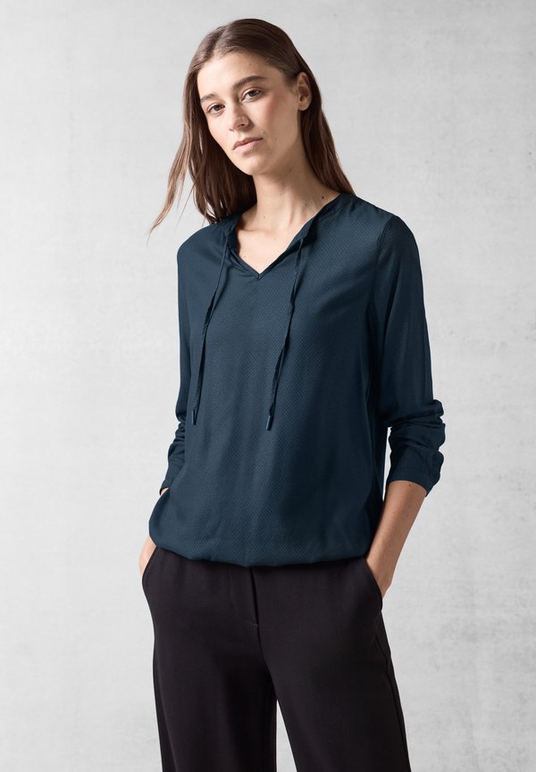 MIT ELASTISCHEM SAUM - Langarmshirt - blau