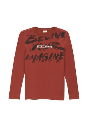 Langarmshirt - rubinrot