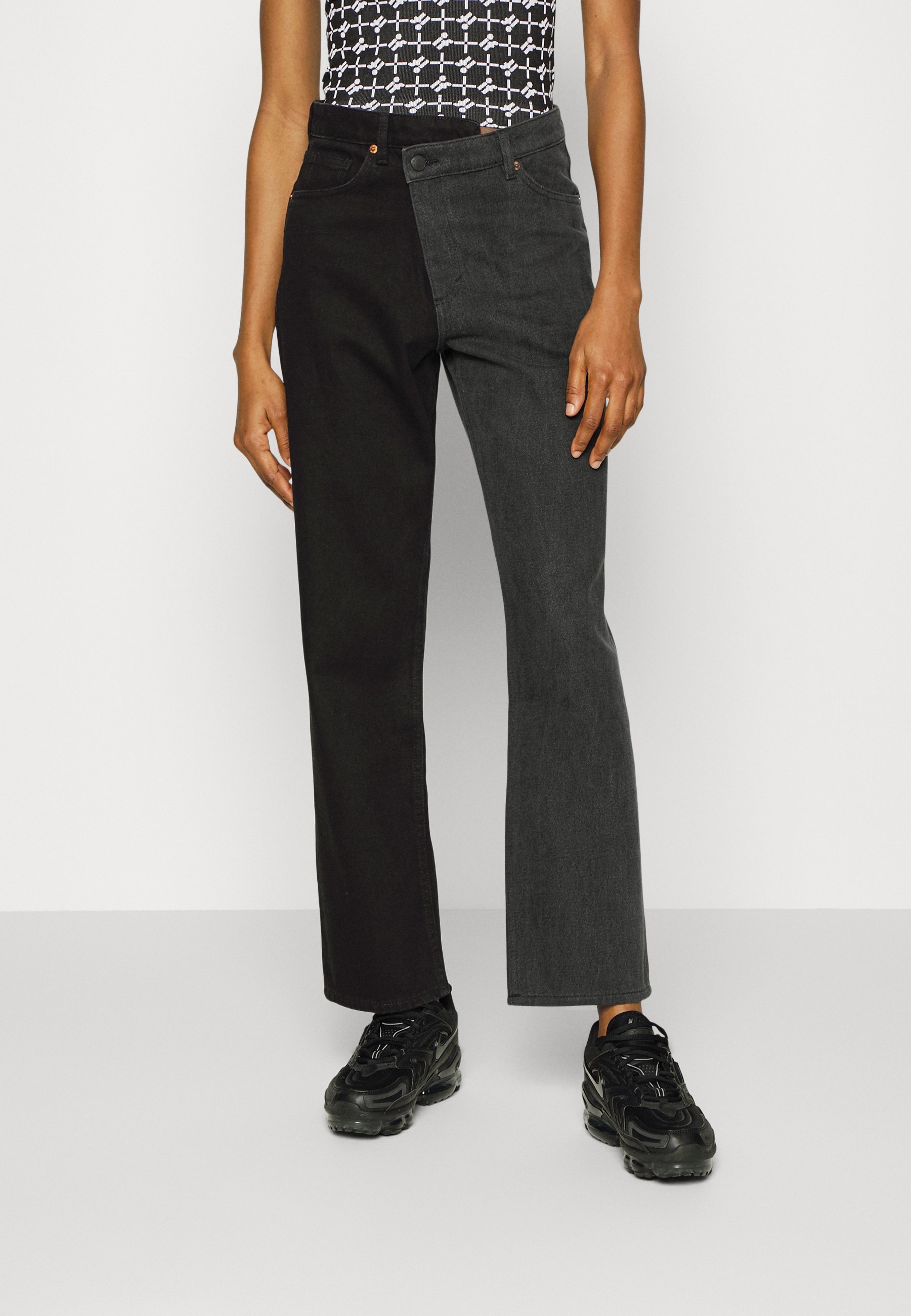 Monki Straight leg jeans - black/black 