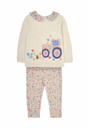 TRACTOR APPLIQUE  SET REGULAR FIT - Leggings - natural