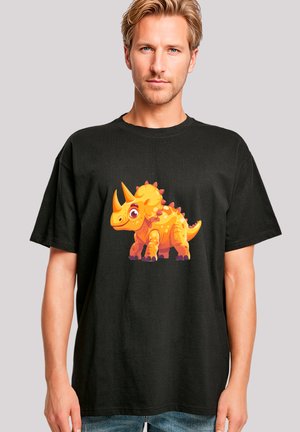 SÜSSER TRICERATOPS DINOSAURIER - Print T-shirt - schwarz