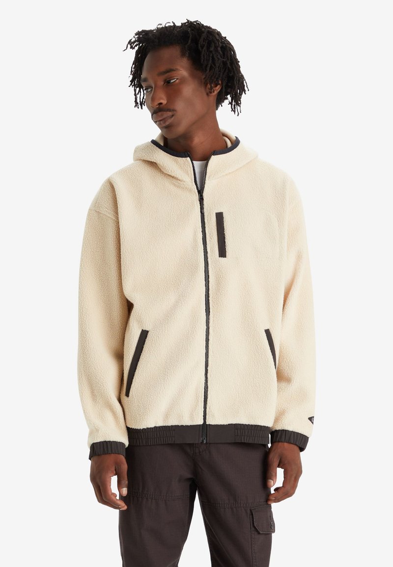Levi's® HOODED SHERPA ZIP-UP  - Fleecová bunda - fog