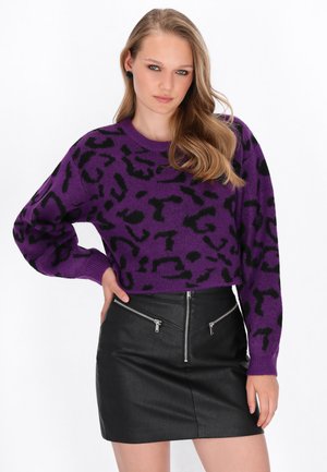 Pulóver - purple/black