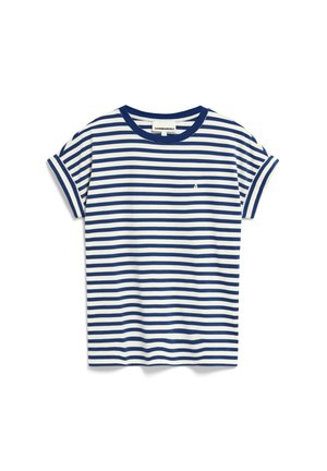 ARMEDANGELS IDAARA STRIPES - Print T-shirt - white faded indigo