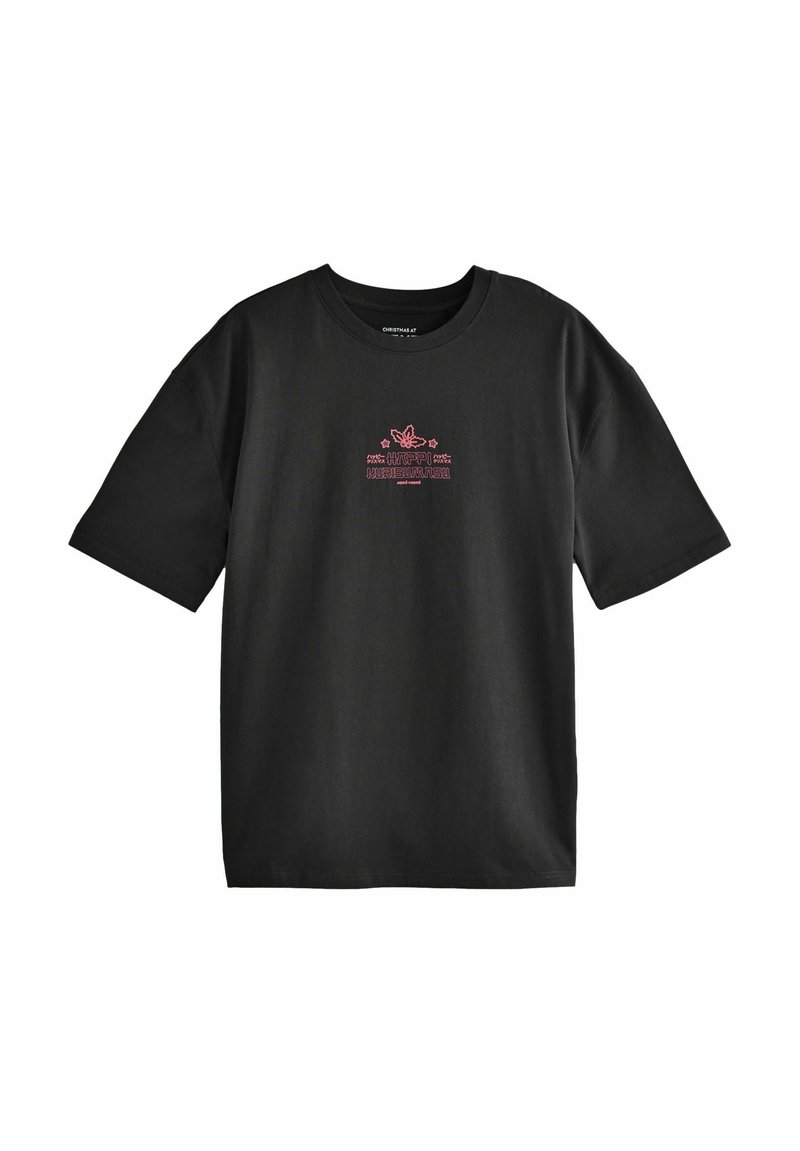 Next T-shirts print - black red japanese tree