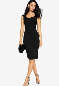 Lipsy SWEETHEART NECKLINE CONTOUR BANDAGE - Kotelomekko - black